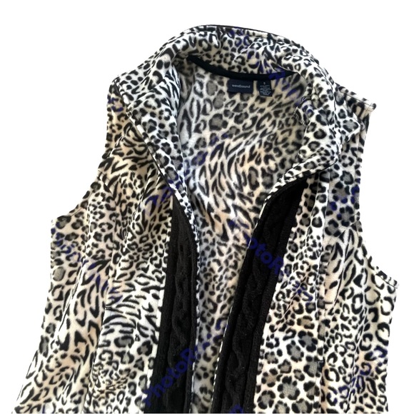 Women’s Fur Vest Animal Print Leopard Fuzzy Soft - Picture 2 of 7